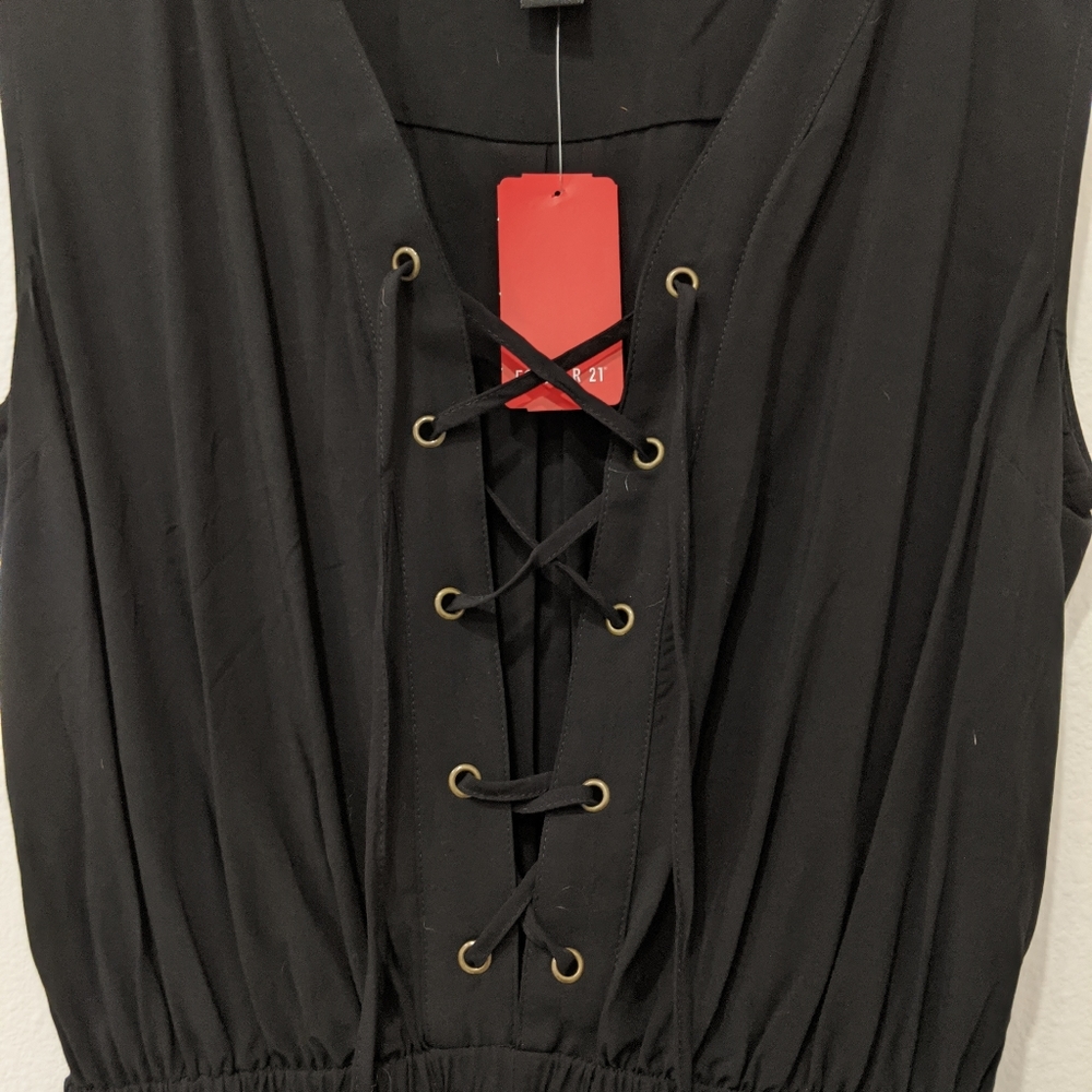 Nwt F21 Lace Up Romper Size Small - image 2